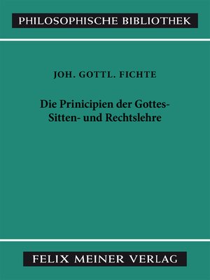 cover image of Die Principien der Gottes-, Sitten- und Rechtslehre